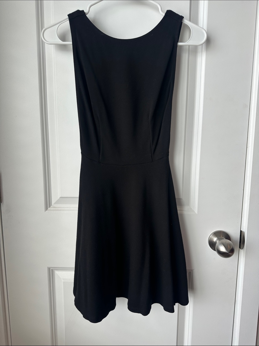 American Apparel Black Ponte Skater Mini Dress